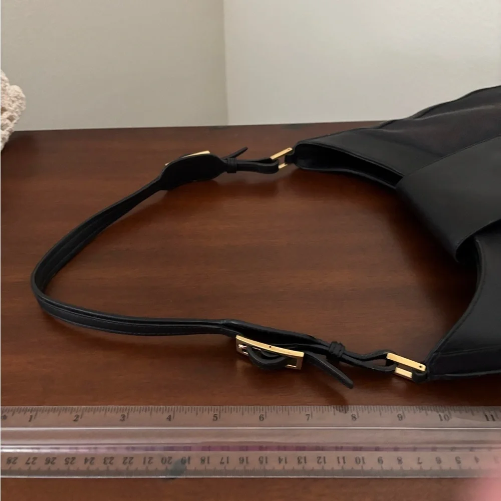 Gucci Jackie O Black Canvas Leather Trim Handbag | Iconic Piston Lock - Picture 12 of 12